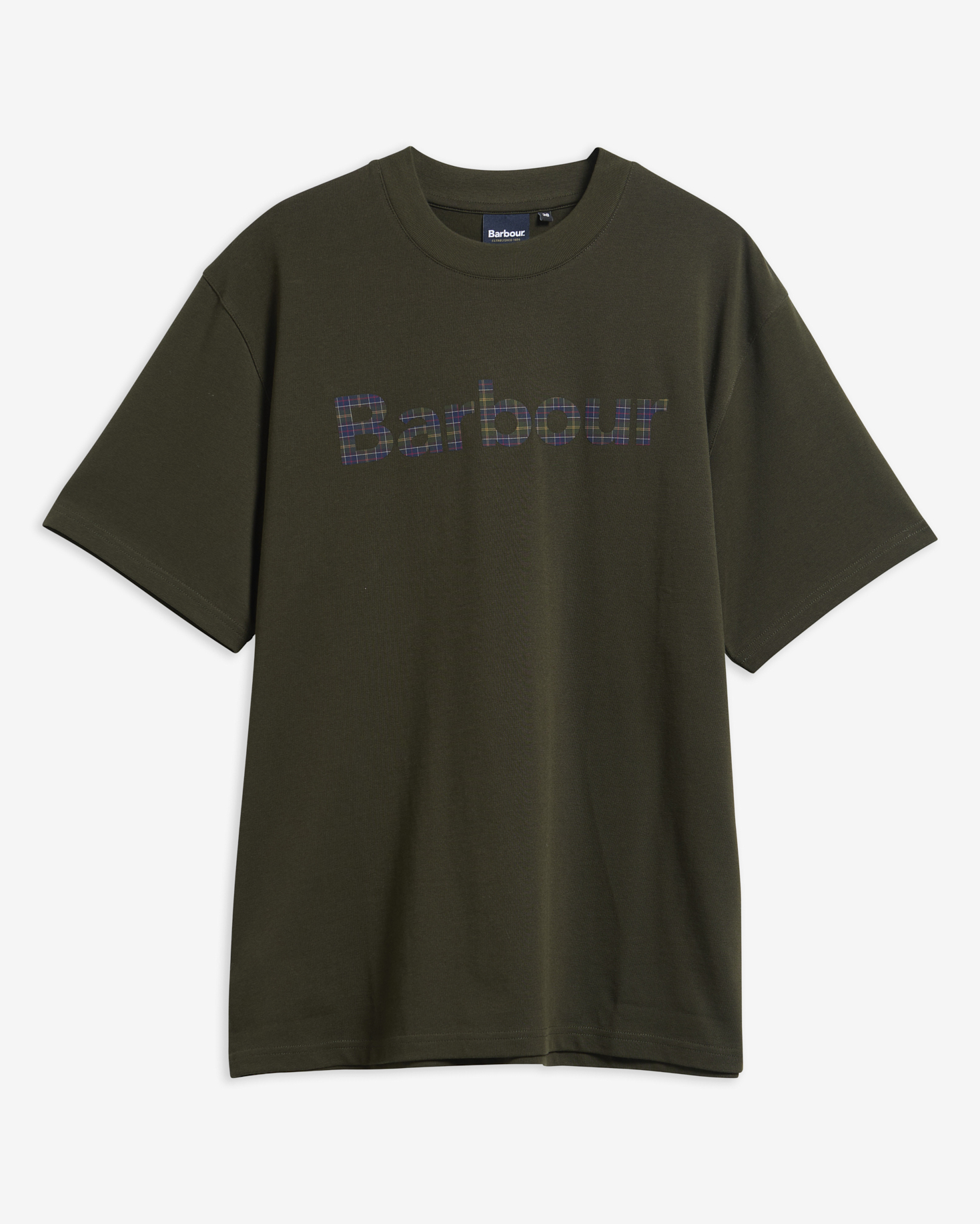 Tartan Logo Oversized Graphic T-Shirt Sage