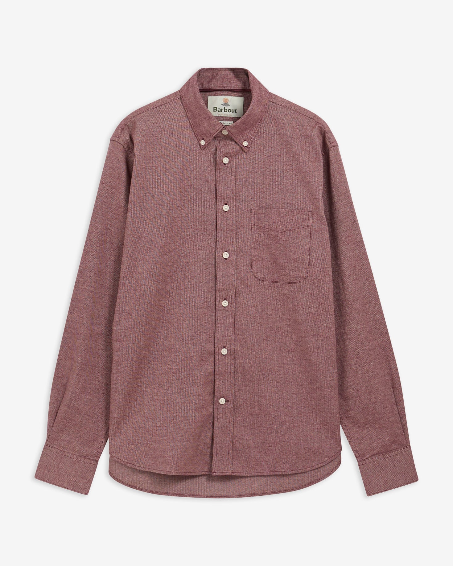 Barbour Hemd Nevis Authentic Fit Ruby Marl