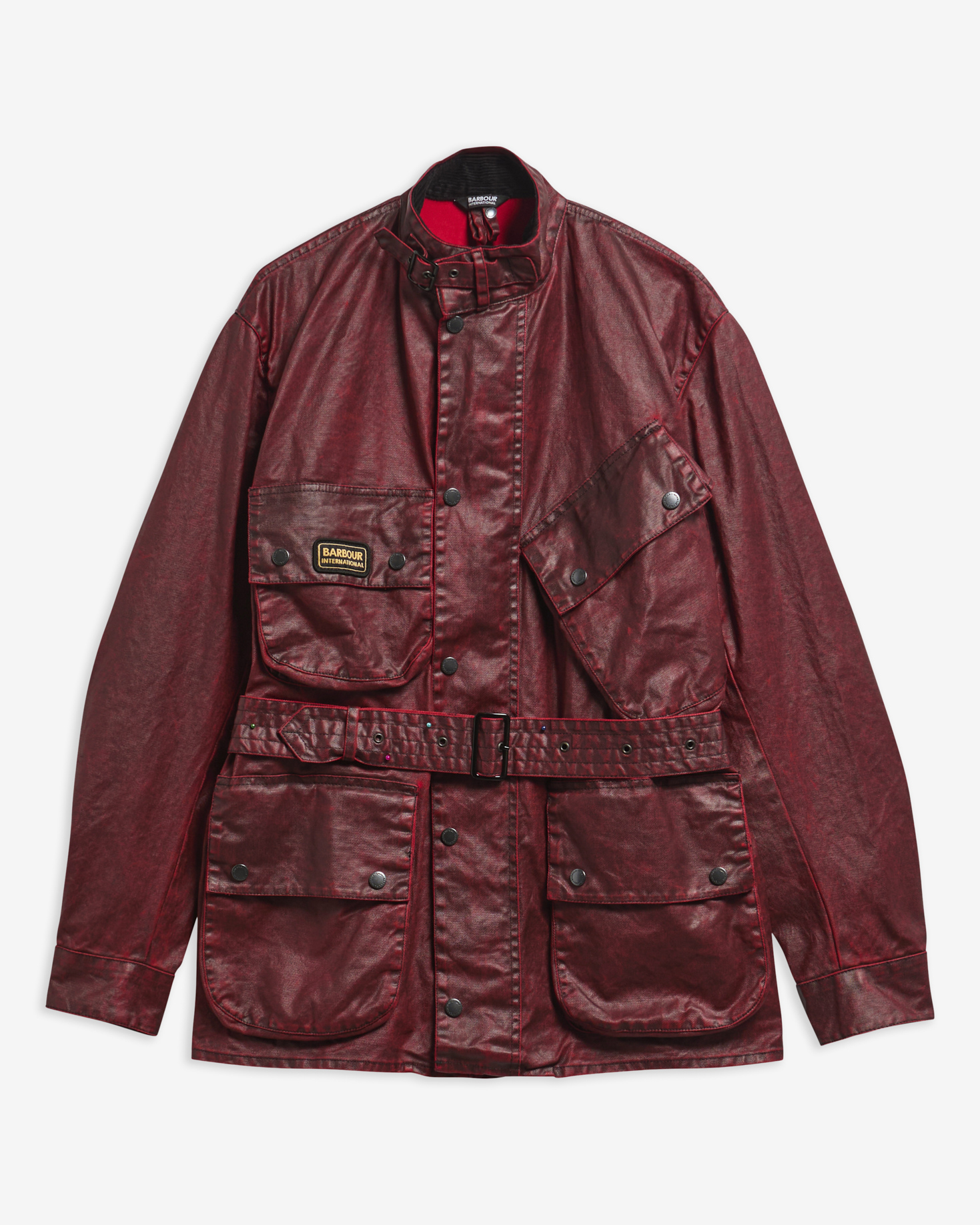 Giacca casual A7 effetto vintage 90&deg; anniversario. Red