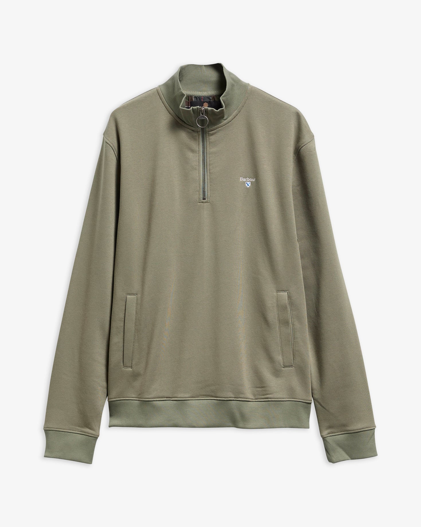 Felpa Desmond con zip corta Agave Green
