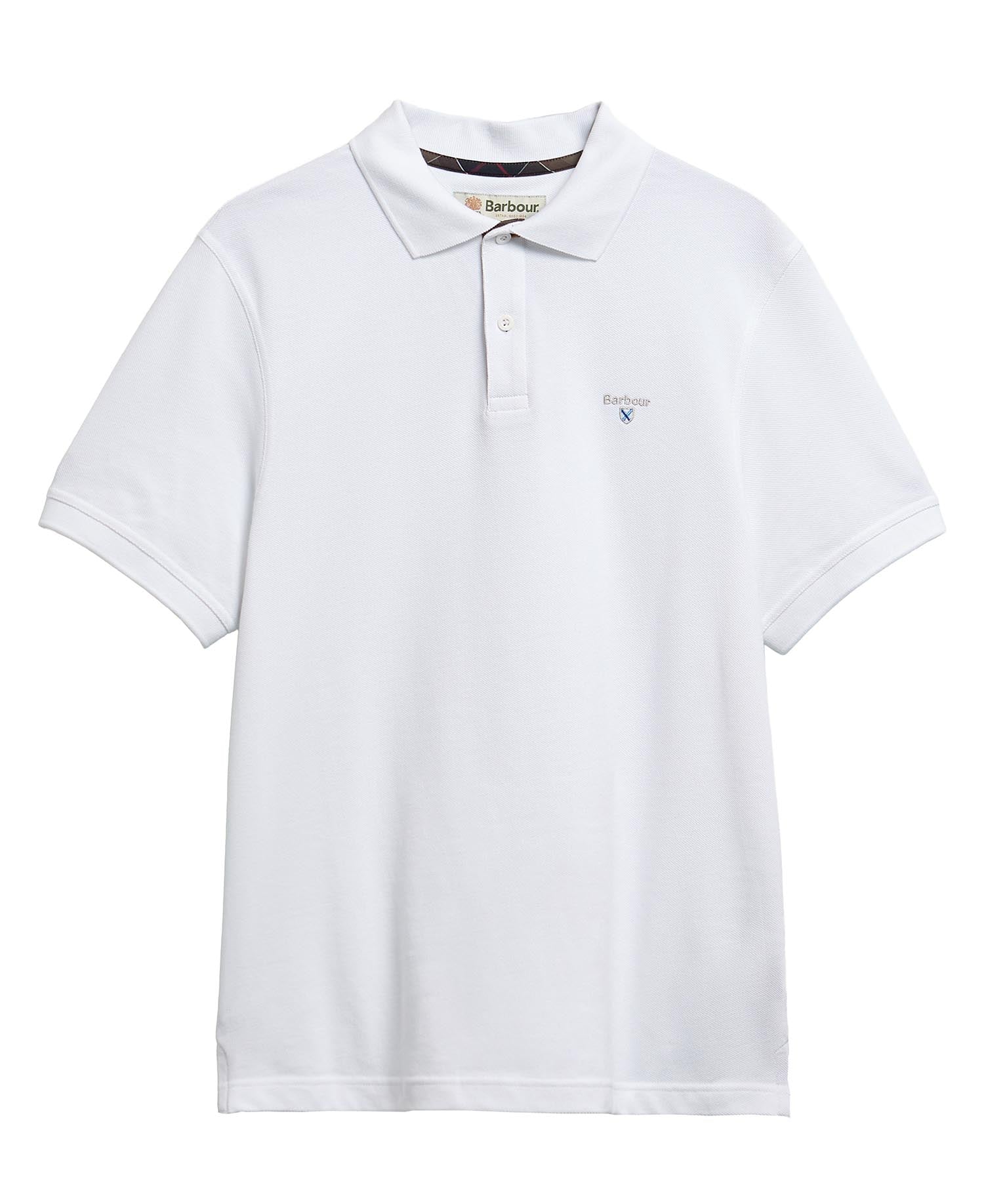 Tartan Pique Polo Shirt White/Classic