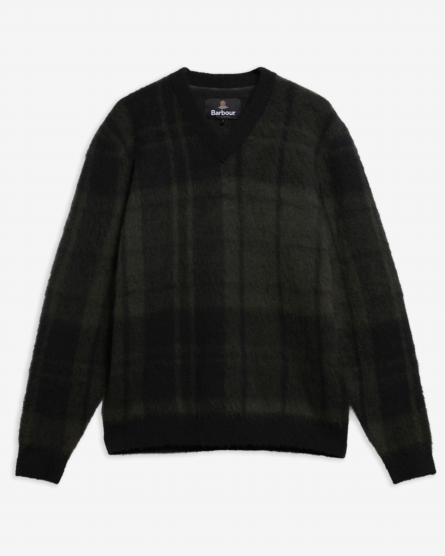 Hunham Tartan V-Neck Jumper Black