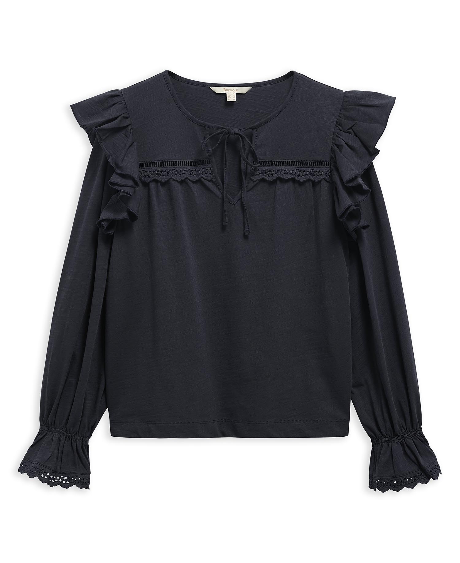 Carleen Ruffled Blouse Dark Navy
