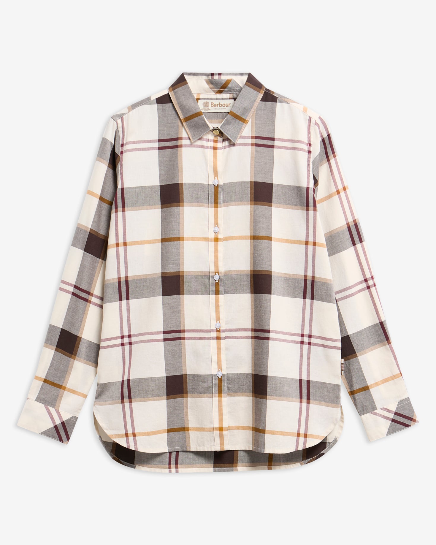 Bluse Moorland Ecru Muted Tartan